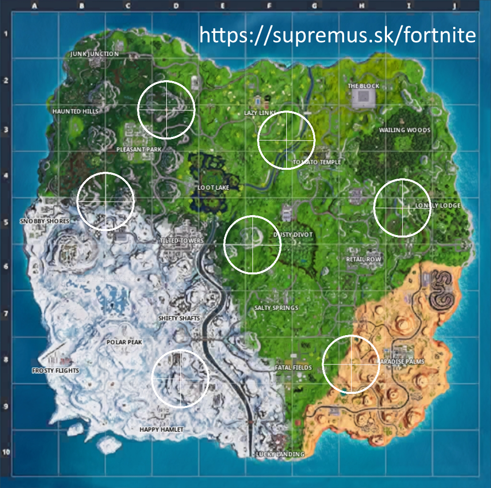 Fortnite Season7 Full Map All Expedition Outposts