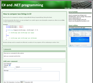 Programovanie v C# .NET, VB6 a PHP