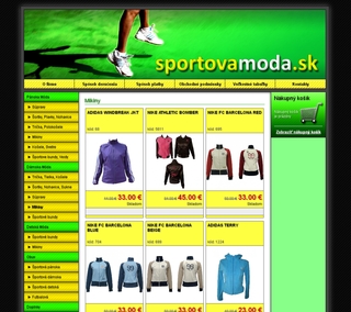 E-Shop a web stránka Sportovamoda.sk