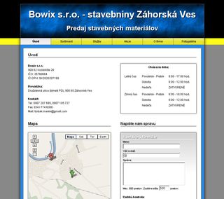 Web stránka pre firmu Bowix